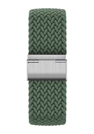 Samsung Galaxy Watch 8 40mm / 44mm / 46mm Classic Uyumlu Metal Clips Kumaş Örgü Akıllı Saat Kordon