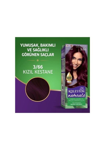 Hubrendy Tedarik Naturals Saç Boyası Kızıl Kestane 3/66