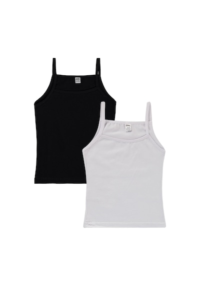 Civil Girls Siyah-beyaz Basic 2-12 Yaş Kız Çocuk 2'li Atlet - Standart