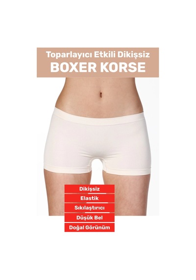 Özel Üretim İz Göstermez Düşük Bel Vücut Toparlayıcı Dikişsiz Boxer Korse Ten