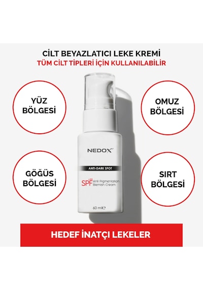 Nedox Cilt Beyazlatıcı Leke Kremi 60 ML