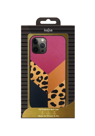 Kajsa Apple Uyumlu iPhone 12 Pro Kılıf Kajsa Glamorous Serisi Leopard Combo Kapak ZORE-216729