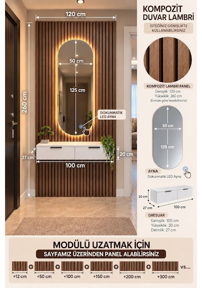 Misterium Niva Dresuar - Dokunmatik Led'li Ayna - Ceviz Siyah Duvar Paneli Takımı - Makyaj Masası, Antre Ve Salon Mobilyası Ceviz - Siyah Misterium Niva Dresuar - Dokunmatik Led'li Ayna - Ceviz Siyah Duvar Paneli Takımı - Makyaj Masası, Antre Ve Salon Mobilyası Ceviz - Siyah