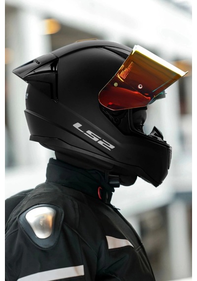 LS2 Rapıd 2 Race Kırmızı Şeffaf Camlı Kask Mat Siyah