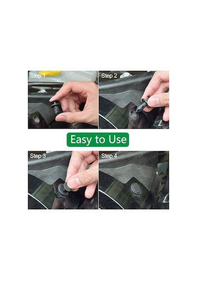 Oto Fastener Klips Seti 100 Adet 6 Boyut Tampon Kapı Döşeme Pervaz Tutucu Plastik Klips Çeşitle Standart