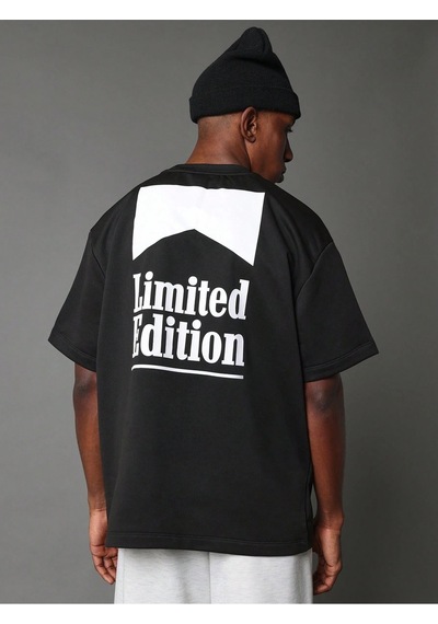 Flood Of Style Erkek Siyah Limited Edition Baskılı Oversize
