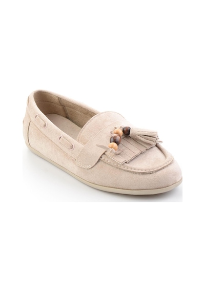 Bambi Bej Kadın Loafer Ayakkabı K01566004972 Bej