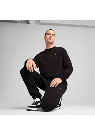 Puma Ess Elevated Crew Erkek Siyah Sweatshirt 684727 Siyah