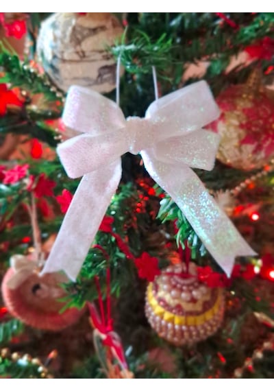 Paşateks Simli Fiyonk Askılı Yılbaşı Noel Ağaç Süsü Ve Dekoratif Kurdele