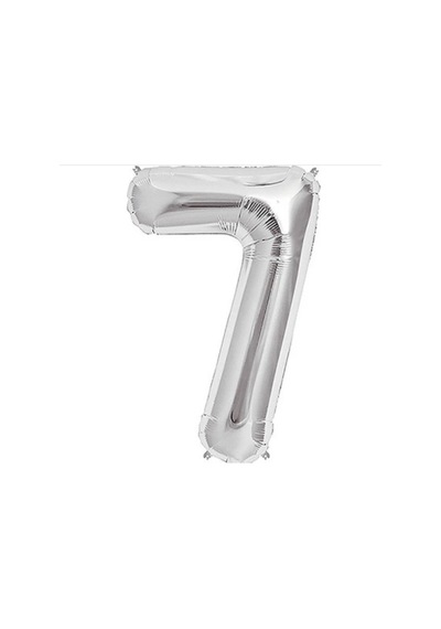 Brokoli Home 7 Numara Folyo Gümüş Balon 100cm 40inç Helyuma Uygu Karışık Renkli