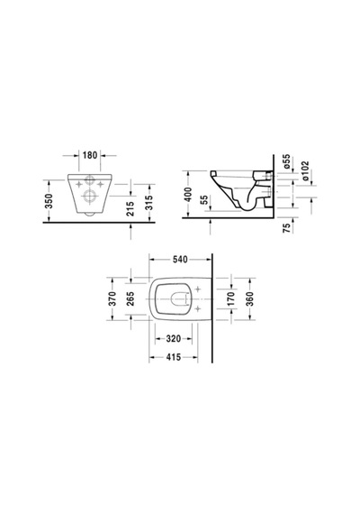 Durastlye Rimless Asma Klozet 45383900a1, Duravit Yavaş Kapak