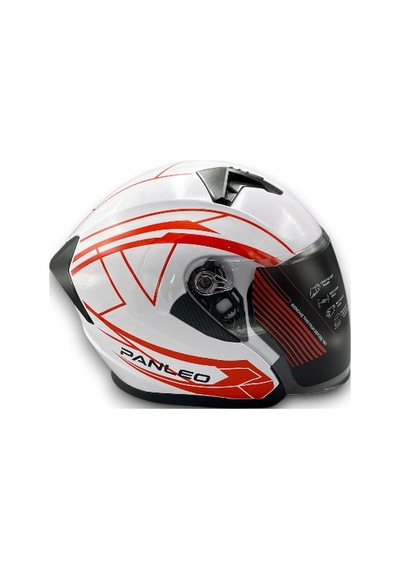 Motosiklet Kask Panleo H2 528 Beyaz-red Beyaz - Kırmızı