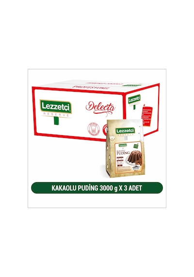 Lezzetçi Kakaolu Puding 3 x 3 KG