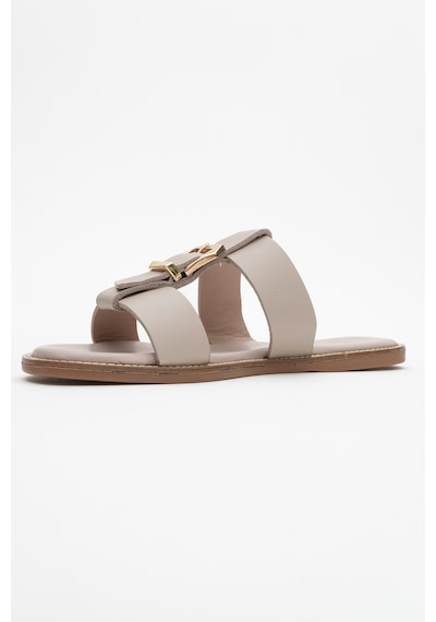 Luvishoes Luvi Shoes Sveta Taş Cilt Tokalı Hakiki Deri Kadın Terlik Taş