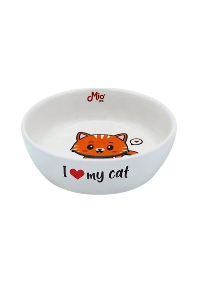 Kedi Formlu Seramik Mama Ve Su Kabı