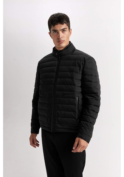 DeFacto Slim Fit Dar Kesim Dik Yaka Fermuarlı Mont D7497AX25SPBK27