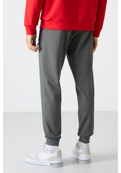 Tommy Life Haki Fermuar Cepli Standart Kalıp Jogger Erkek Eşofman Alt - 84587 Haki