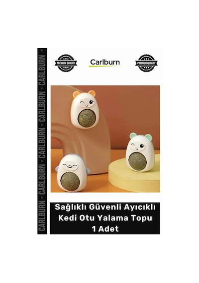 Petshop Doğal Eğlenceli Diş Sağlığı Destekleyici Sağlıklı Güvenli Ayıcıklı Kedi Otu Yalama Topu