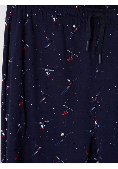 LC Waikiki Lc Waıkıkı Lacivert Regular Fit Baskılı Erkek Pijama Alt