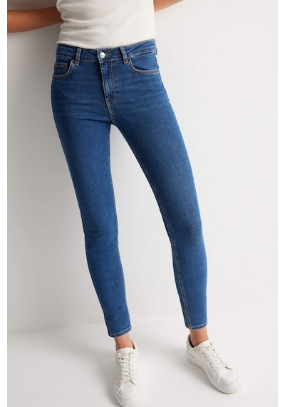 Defacto Rebeca Skinny Fit Yüksek Bel Dar Paça Bilek Boy Jean Pantolon C7609AX24AUNM28 Mavi