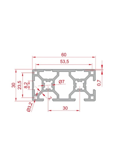 Doğuş Kalıp 30x60 Kapalı Sigma Profil