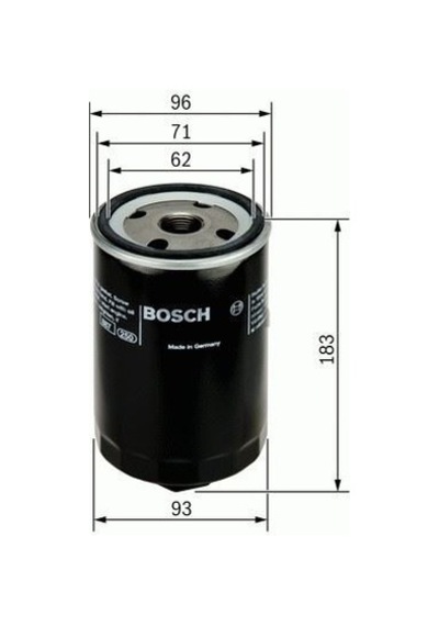 BOSCH 451203087 YAĞ FİLTRESİ TRANSPORTER T4 90-03 LT28-35 82-96 2