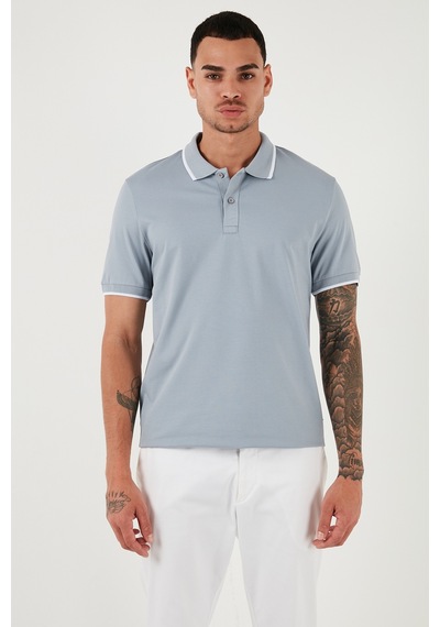 Buratti Erkek Polo Yaka T Shirt 5902063 Açık Gri