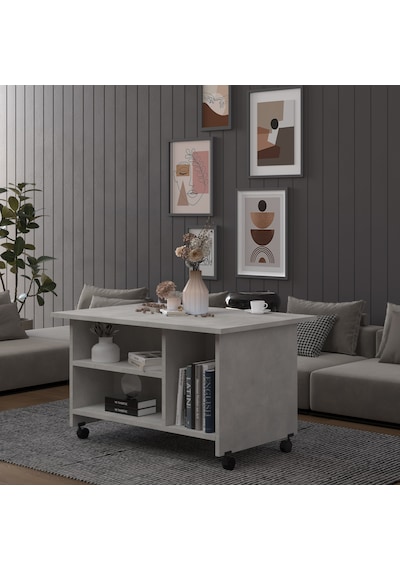 Asra Trend Orta Sehpa OS001 %100 MDF Tekerlekli İki Katlı Geniş Raf Takımı Retro Taş Asra Trend Orta Sehpa OS001 %100 MDF Tekerlekli İki Katlı Geniş Raf Takımı Retro Taş