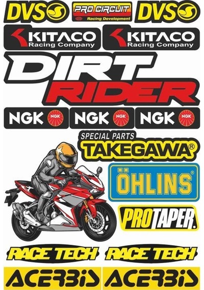 Motosiklet Sponsor Sticker Seti (G)