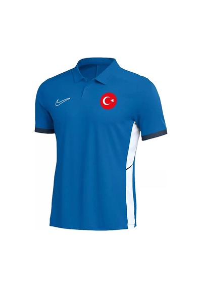 Nike Df Acd25 Milli Takım Baskılı Polo Tişört Fz9759-463 Mavi