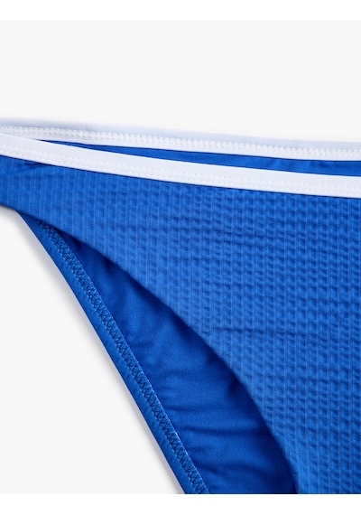 Koton Koton X Sibil Çetinkaya - Renk Kontrastlı Dokulu Kobalt Mavi Bikini Altı Mavi 6sak00161mm