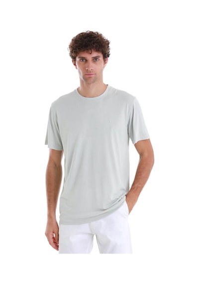 Hatemoğlu Gri Regular Fit Düz Bisiklet Yaka Triko Tişört 35102024c006 012 Gri