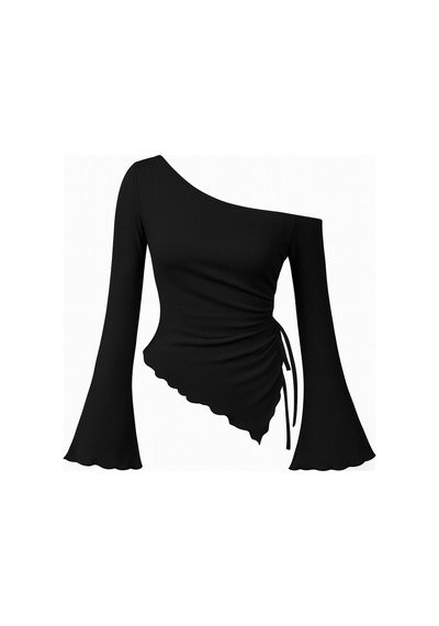 Meren Like Your Style Siyah Uzun Kollu Asimetrik Yaka Drapeli Yan Bağlamalı Bahar Sonbahar Bluz Üst Siyah Meren Like Your Style Siyah Uzun Kollu Asimetrik Yaka Drapeli Yan Bağlamalı Bahar Sonbahar Bluz Üst Siyah