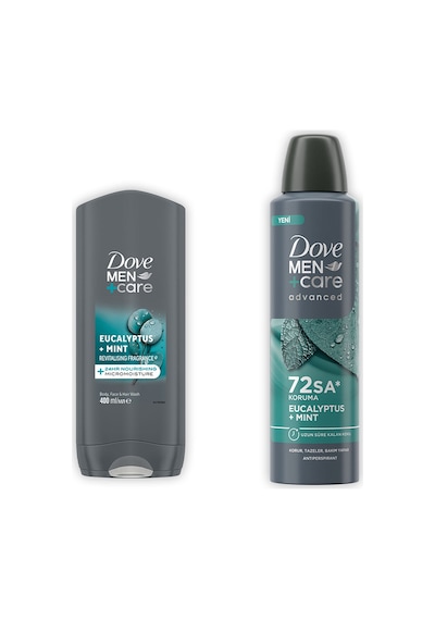 Dove Men +care Advanced Erkek Deodorant Eucalyptus Mint 150 Ml + Eucalyptus + Mint Duş Jeli 400 Ml