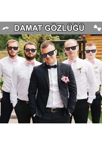Damat Gözlüğü Düğün Ve Bekarlığa Veda Partisi Aksesuarı Yetişkin