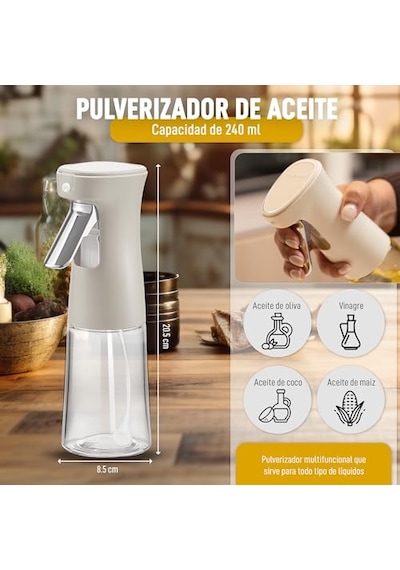 Püskürtme Yağ Spreyi Mutfak İçin Cam Yağ Dağıtıcısı, 240 Ml, Yağ Püskürtücüsü İnce Sis Spreyi, Sprey Dif Diğer