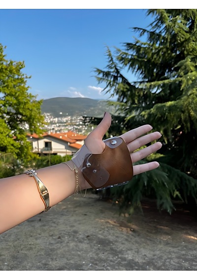 Croc Profesyonel Şeffaf Makyaj Eldiveni - Makeup Glove Krem