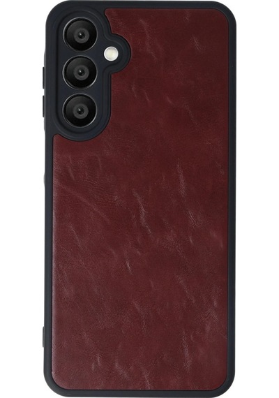 Samsung Uyumlu Galaxy A55 5g Kılıf Aras Deri Kapak Bordo