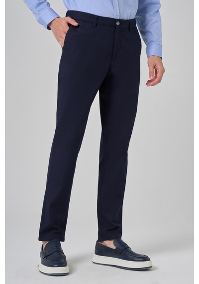Morven Erkek Lacivert Yazlık Pamuk Yan Cep Slim Fit Chino Pantolon 25ys003004200 Lacivert