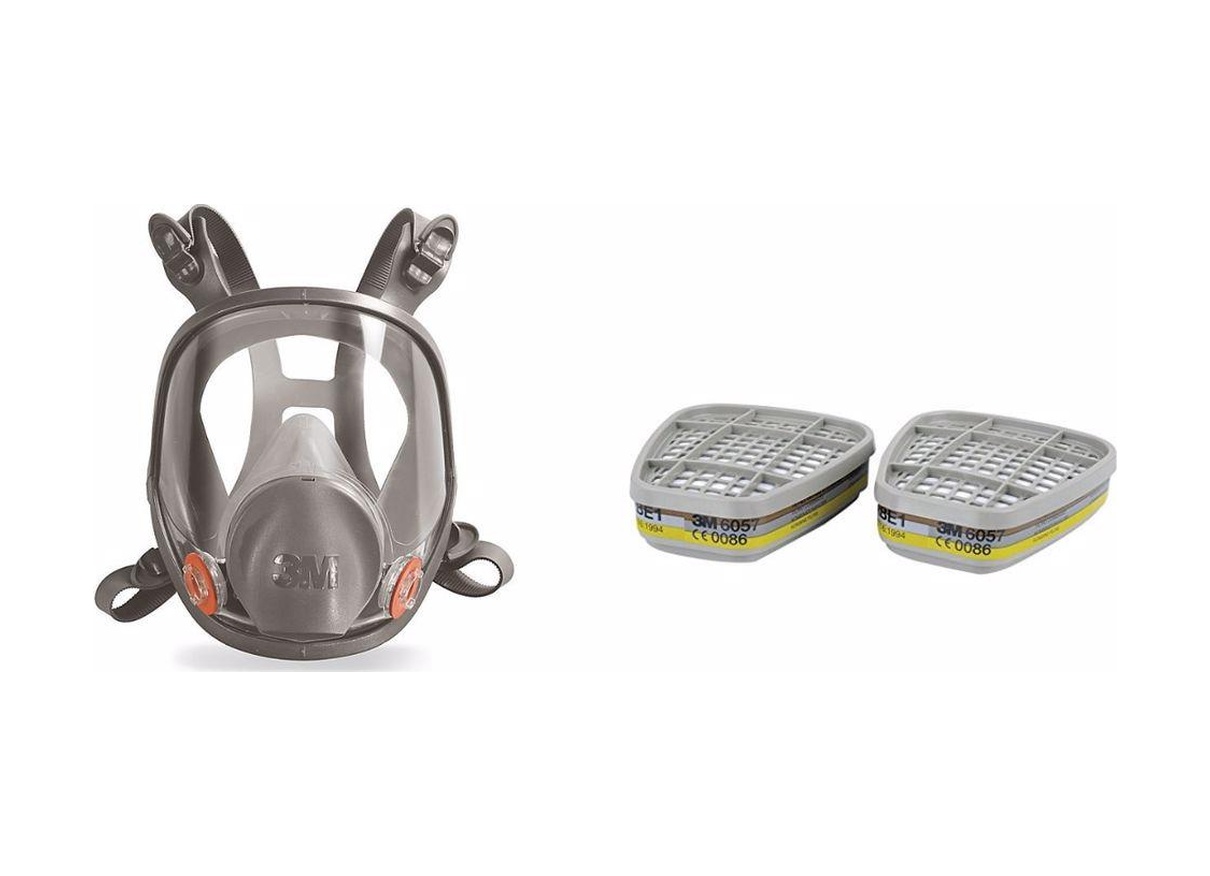 3M 6800 Tam Yüz Maskesi Ortaboy + 3M 6057 Abe1 Filtre