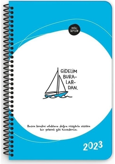 Hisli Şeyler 2023 13 X 19.5 Cm Haftalık Ajanda - Gidelim Buralardan