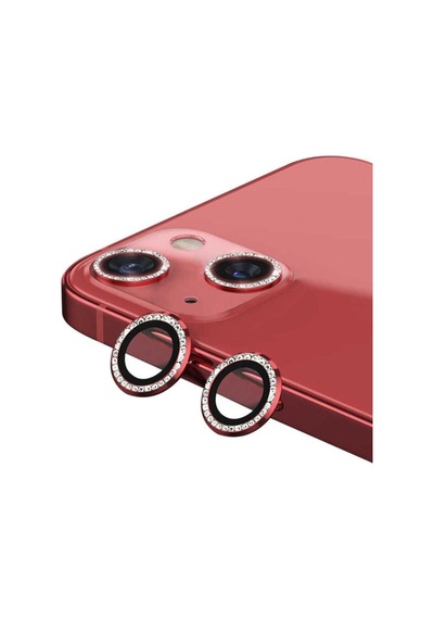 Apple Uyumlu iPhone 13 Zore Cl-06 Kamera Lens Koruyucu Kırmızı
