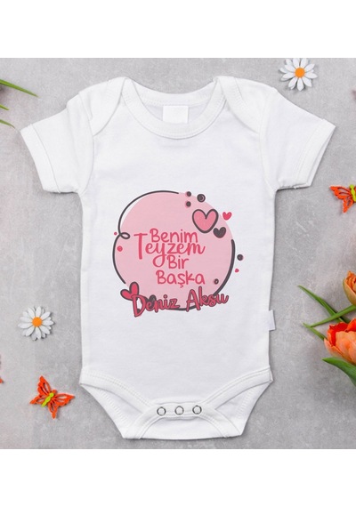 Bitmeyenkartus Bk Kids Isimli Teyzem Bir Başka Tasarımlı Bebek Body Zıbın - Mode Çok Renkli