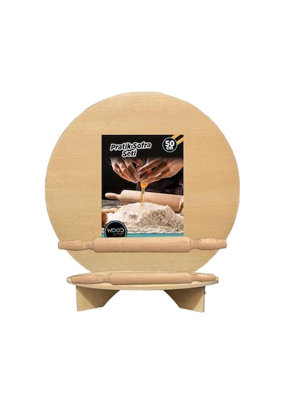 Ahşap Taraklı 55 Cm Merdaneli Pratik Sofra Seti Belirtilmemiş