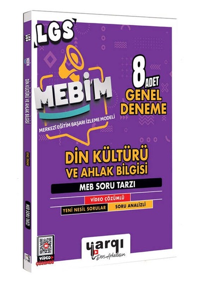 Yargı Ders Arkadaşım 8.sınıf Lgs Mebim Din Kültürü Ve Ahlak Bilgisi 8 Adet Genel Deneme