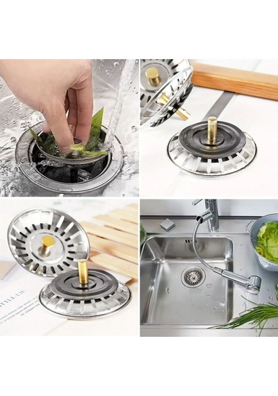 Paslanmaz Çelik Mutfak Evye Lavabo Süzgeci Lavabo Gideri Atık Gıda Tıpası Belirtilmemiş Diğer