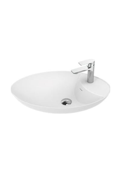 Creavit Petra Oval Asimetrik Tezgah Üzeri Lavabo 65 CM Beyaz Pr065-00Cb00E-0000
