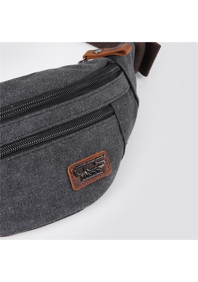 Ççs 31517 Sport Kanvas Bel Çantası Siyah Siyah