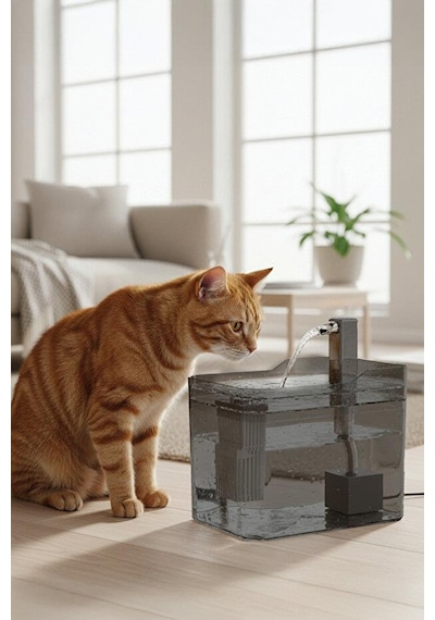 Tiny Kiwipets Kpf-10544 Evcil Hayvan Su Çeşmesi 1.5 L Hazne & Filtreli & Sessiz Çalışma