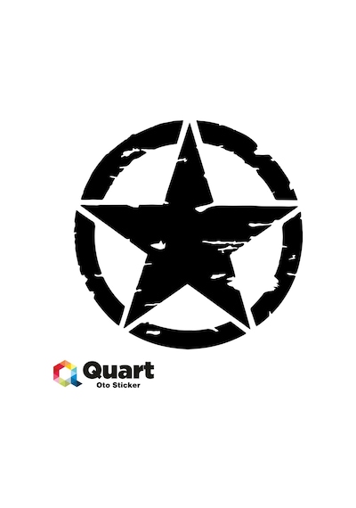 2 Adet Army Star, Askeri Yıldız Off Road Sticker (279882329)